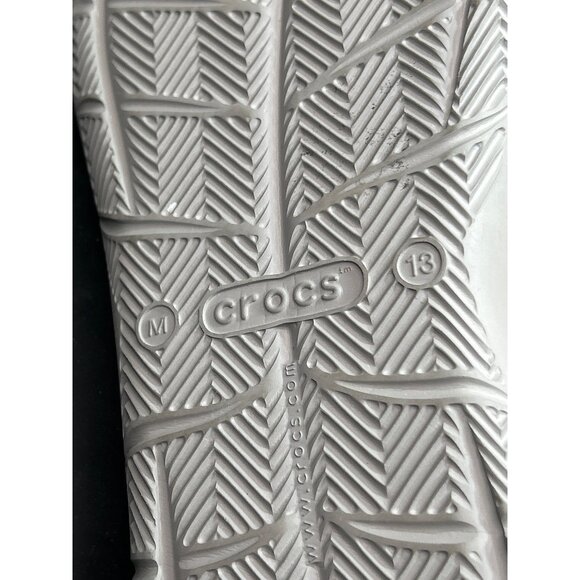 Crocs Iconic Mens Size 13 Blue Perforated Slip-On Water Shoes Sandals - Picture 7 of 8